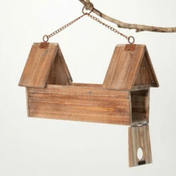 Promo ❤️ Sullivans 11.75 In. Hanging Dual Birdhouse Planter; Brown 🛒 -Sullivans Sales unnamed file 4254