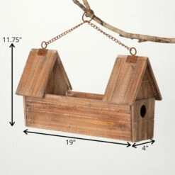 Promo ❤️ Sullivans 11.75 In. Hanging Dual Birdhouse Planter; Brown 🛒 -Sullivans Sales unnamed file 4255
