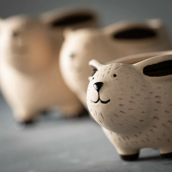 Best Sale 🤩 Sullivans Kitschy Bunny Ceramic Planter - Set Of 3 😀 4 Best Sale 🤩 Sullivans Kitschy Bunny Ceramic Planter - Set Of 3 😀 - Image 2