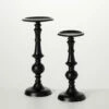 Flash Sale 👏 Sullivans Black Metal Candleholder - Set Of 2 - 6"L X 6"W X 13.5"H; 5"L X 5"W X 11.5"H ⌛ -Sullivans Sales unnamed file 4306