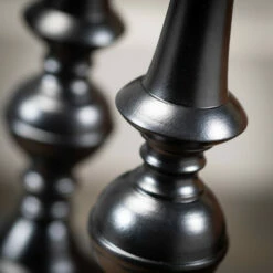 Flash Sale 👏 Sullivans Black Metal Candleholder - Set Of 2 - 6"L X 6"W X 13.5"H; 5"L X 5"W X 11.5"H ⌛ -Sullivans Sales unnamed file 4307