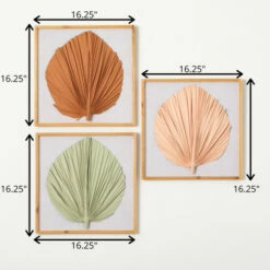 Outlet 🌟 Sullivans 16.25 In. Dried Palm Leaf Wall Decor - Set Of 3; Multicolor 🎁 -Sullivans Sales unnamed file 4330