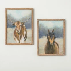 Cheapest ✔️ Sullivans 19.75 In. Ranch Animals Wall Decor - Set Of 2; Multicolor 🎉