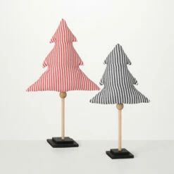 Cheapest 🌟 Sullivans Striped Fabric Tree - Set Of 2 - 10"L X 3.75"W X 17.5"H; 7.5"L X 3"W X 15"H 🔥
