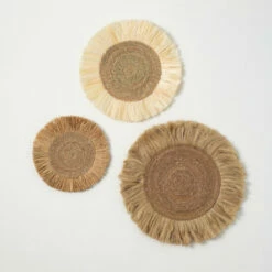Coupon ๐ Sullivans Rattan Fiber Wall Medallions - Set Of 3 ๐