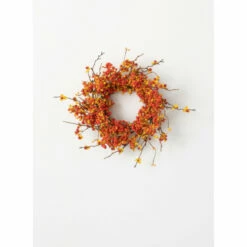New 🛒 Sullivans 12" Bittersweet & Berry Artificial Mini Wreath - 12"L X 5"W X 12"H 😉