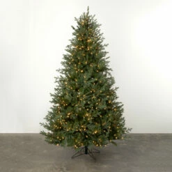 Promo ❤️ Sullivans 7.5' Artificial Lighted Pale Pine 🎄 Christmas Tree - 58"L X 58"W X 90"H ⌛