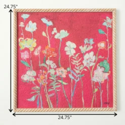 Budget 👏 Sullivans 24.75 In. Bright Floral Watercolor Art; Pink ❤️ -Sullivans Sales unnamed file 4444