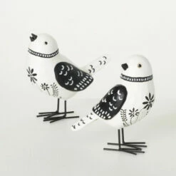 Hot Sale 🛒 Sullivans 5.25 In. Painted Whimsical White Birds - Set Of 2; White 🔔