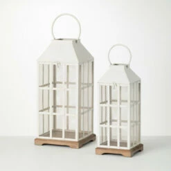 Hot Sale 🛒 Sullivans Ivory-White Classic Lantern - Set Of 2 ⌛