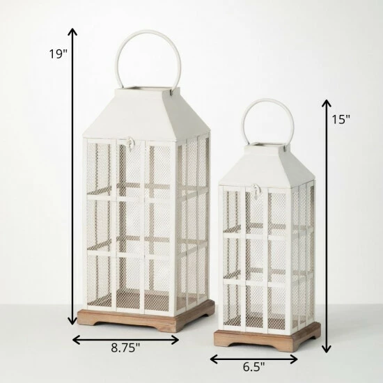 Hot Sale 🛒 Sullivans Ivory-White Classic Lantern - Set Of 2 ⌛ 6 Hot Sale 🛒 Sullivans Ivory-White Classic Lantern - Set Of 2 ⌛ - Image 4