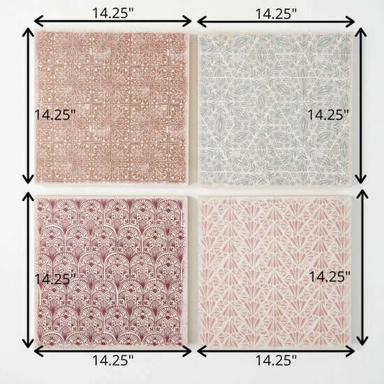 Cheap 😍 Sullivans 14.25 In. Wallpaper Print Wood Panel - Set Of 4; Multicolor 😀 6 Cheap 😍 Sullivans 14.25 In. Wallpaper Print Wood Panel - Set Of 4; Multicolor 😀 - Image 4