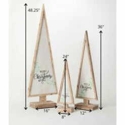 New 🎁 Sullivans Merry 🎅 Christmas Wooden Trees - Set Of 3 😀 -Sullivans Sales unnamed file 4536
