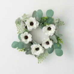 Hot Sale 🌟 Sullivans Artificial Anemone Silvery Wreath; Green 😀 -Sullivans Sales unnamed file 4615