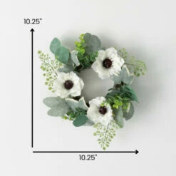 Hot Sale 🌟 Sullivans Artificial Anemone Silvery Wreath; Green 😀 -Sullivans Sales unnamed file 4619