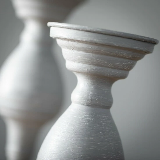 Wholesale ✔️ Sullivans 9.75 In And 11.75 In Chateau Pillar Candle Holders - Set Of 2; Gray - 5"L X 5"W X 11.75"H; 5"L X 5"W X 9.75"H 🥰 4 Wholesale ✔️ Sullivans 9.75 In And 11.75 In Chateau Pillar Candle Holders - Set Of 2; Gray - 5"L X 5"W X 11.75"H; 5"L X 5"W X 9.75"H 🥰 - Image 2