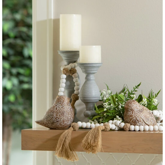 Wholesale ✔️ Sullivans 9.75 In And 11.75 In Chateau Pillar Candle Holders - Set Of 2; Gray - 5"L X 5"W X 11.75"H; 5"L X 5"W X 9.75"H 🥰 6 Wholesale ✔️ Sullivans 9.75 In And 11.75 In Chateau Pillar Candle Holders - Set Of 2; Gray - 5"L X 5"W X 11.75"H; 5"L X 5"W X 9.75"H 🥰 - Image 4