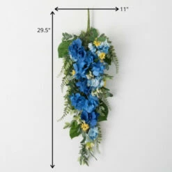 Coupon 💯 Sullivans Artificial 29.5" Blue Hydrangea Mixed Swag 🛒 -Sullivans Sales unnamed file 4661