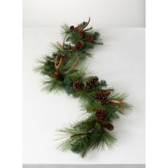 Promo ❤️ Sullivans 28" Artificial Pine & Antler Wreath And 6' Pine & Antler Garland Set ⭐ 7 Promo ❤️ Sullivans 28" Artificial Pine & Antler Wreath And 6' Pine & Antler Garland Set ⭐ - Image 5