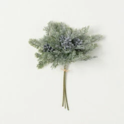 New 🤩 Sullivans 15" Artificial Snowy Pine With Blue Berries Bunch 😀