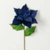 Brand new 🌟 Sullivans 26.5" Artificial Blue Velvet Poinsettia Spray 👍 -Sullivans Sales unnamed file 4702