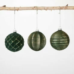 Best deal 🔔 Sullivans Gold Green Textured Ornaments - Set Of 3 ✔️