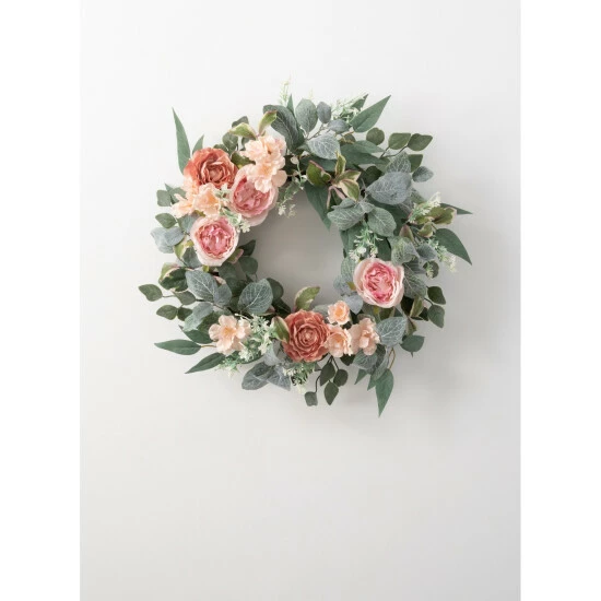 Budget ๐ Sullivans Artificial 26" Ranunculus Rose Wreath โจ 3 Budget ๐ Sullivans Artificial 26" Ranunculus Rose Wreath โจ