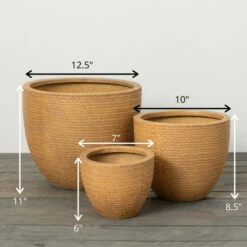 Top 10 🤩 Sullivans 6 In., 8.5 In. And 11 In. Seagrass Weave Textured Pots - Set Of 3; Brown 🛒 -Sullivans Sales unnamed file 4720