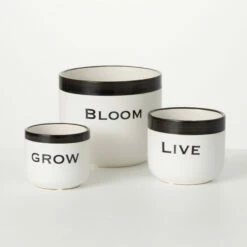 Wholesale 👍 Sullivans Ceramic Pun Text Planter - Set Of 3 ⌛