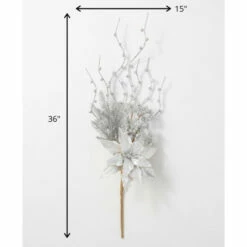 Deals 🎁 Sullivans Poinsettia & Berry Artificial Spray 🛒 -Sullivans Sales unnamed file 4765