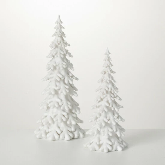 Outlet 🔥 Sullivans Snow Covered Pine Tree - Set Of 2 - 7.75"L X 7.75"W X 18.5"H; 6.25"L X 6.25"W X 14.5"H 🔥 3 Outlet 🔥 Sullivans Snow Covered Pine Tree - Set Of 2 - 7.75"L X 7.75"W X 18.5"H; 6.25"L X 6.25"W X 14.5"H 🔥