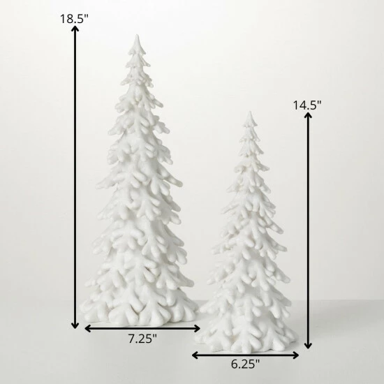 Outlet 🔥 Sullivans Snow Covered Pine Tree - Set Of 2 - 7.75"L X 7.75"W X 18.5"H; 6.25"L X 6.25"W X 14.5"H 🔥 7 Outlet 🔥 Sullivans Snow Covered Pine Tree - Set Of 2 - 7.75"L X 7.75"W X 18.5"H; 6.25"L X 6.25"W X 14.5"H 🔥 - Image 5