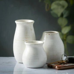 Hot Sale 😉 Sullivans Ceramic Mini Vase - Set Of 3 Off-white 👍