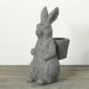 New ✨ Sullivans 26 In. Charcoal Gray Rabbit Basket Planter; Gray ⭐ -Sullivans Sales unnamed file 4831