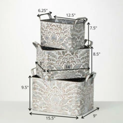 Coupon 🥰 Sullivans Flourish Handled Metal Planter - Set Of 3 ⌛ -Sullivans Sales unnamed file 4936