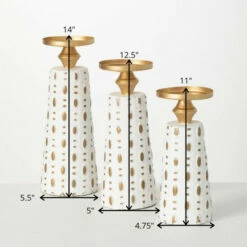 Brand new 👏 Sullivans Gilded Casual Pillar Candle Holders - Set Of 3 👏 -Sullivans Sales unnamed file 4945