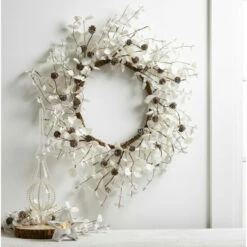 Best Sale 😀 Sullivans 19" Artificial White Eucalyptus Cone Wreath 🎁 -Sullivans Sales unnamed file 495