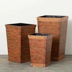 Outlet 👍 Sullivans 16.25 In., 20.25 In. And 24 In. Trimmed Medium Tapered Planter - Set Of 3 Grey 🥰 -Sullivans Sales unnamed file 4953