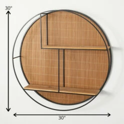 New 🥰 Sullivans 30 In. Circular Tiered Wall Shelf; Brown ❤️ -Sullivans Sales unnamed file 4983