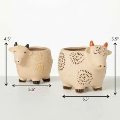 Wholesale 👏 Sullivans Kitschy Cow Ceramic Planter - Set Of 2 💯 -Sullivans Sales unnamed file 5045
