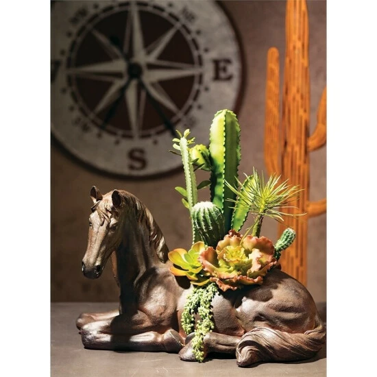 Promo ๐ Sullivans Rustic Bronzed Horse Planter - 24"L X 14"W X 16"H ๐ 4 Promo ๐ Sullivans Rustic Bronzed Horse Planter - 24"L X 14"W X 16"H ๐ - Image 2