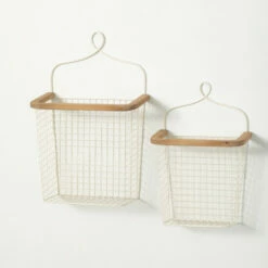 Discount 🤩 Sullivans Mesh Wire Storage Wall Pockets - Set Of 2 🥰