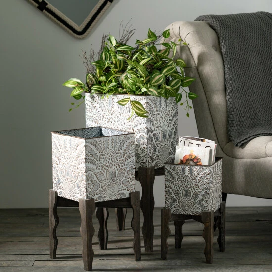 Best Sale ๐ Sullivans Flourish Square Metal Planter - Set Of 3 ๐ฅฐ 5 Best Sale ๐ Sullivans Flourish Square Metal Planter - Set Of 3 ๐ฅฐ - Image 3