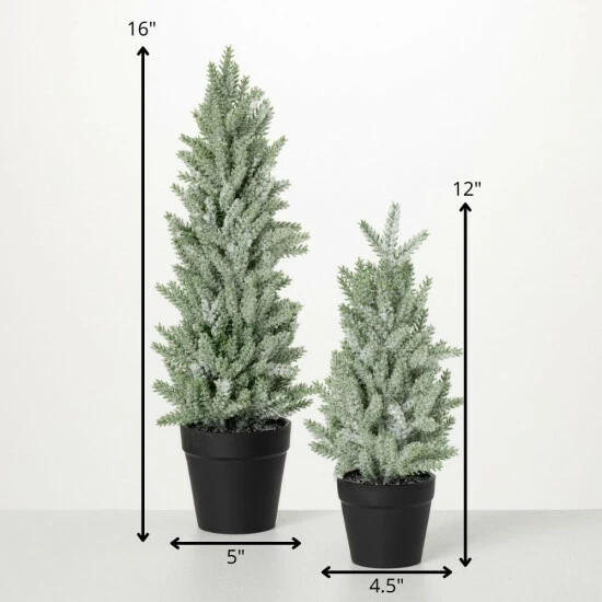 Buy ๐ Sullivans Artificial Snowy Pine Tree In Pots - Set Of 2 - 5"L X 5"W X 16"H; 4.5"L X 4.5"W X 12"H ๐คฉ 6 Buy ๐ Sullivans Artificial Snowy Pine Tree In Pots - Set Of 2 - 5"L X 5"W X 16"H; 4.5"L X 4.5"W X 12"H ๐คฉ - Image 4