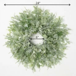 Discount 🧨 Sullivans 24" Frosted Fern & Cone Artificial Wreath 😉 -Sullivans Sales unnamed file 5161