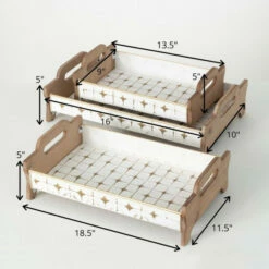 Best Pirce 💯 Sullivans Gold Starburst Etched Tray - Set Of 3 🔔 -Sullivans Sales unnamed file 5184