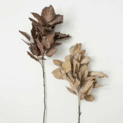 New 👍 Sullivans Artificial Faux Dried Hydrangea Leaf - Set Of 2 🔔