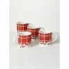Hot Sale 👍 Sullivans Berry & Plaid Dolomite Mug - Set Of 4 🧨 -Sullivans Sales unnamed file 5234