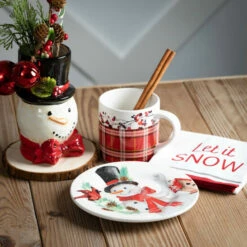 Hot Sale 👍 Sullivans Berry & Plaid Dolomite Mug - Set Of 4 🧨 -Sullivans Sales unnamed file 5236