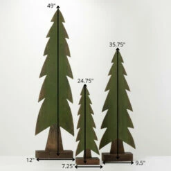 Budget ❤️ Sullivans Wooden Oversized Evergreen - Set Of 3 - 12"x5"x49"; 9.5"x5"x35.75"; 7.25"x5"x24.75" 👏 -Sullivans Sales unnamed file 5264
